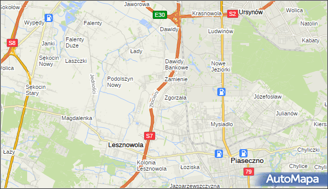 mapa Zgorzała, Zgorzała na mapie Targeo