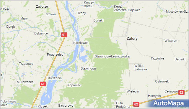 mapa Stawinoga-Leśniczówka, Stawinoga-Leśniczówka na mapie Targeo