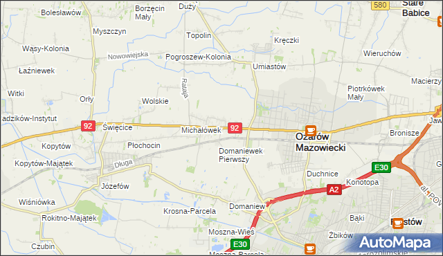 mapa Ołtarzew, Ołtarzew na mapie Targeo