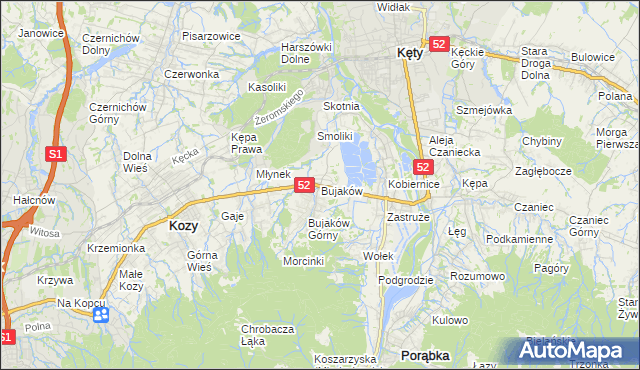 mapa Bujaków, Bujaków na mapie Targeo