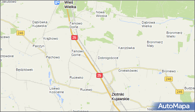 mapa Dobrogościce, Dobrogościce na mapie Targeo