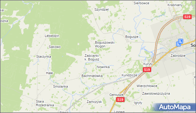 mapa Ściebielec, Ściebielec na mapie Targeo