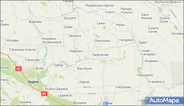 mapa Święcieniec, Święcieniec na mapie Targeo