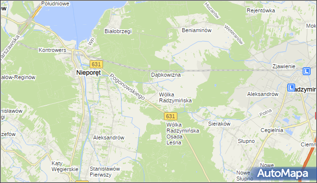mapa Wólka Radzymińska, Wólka Radzymińska na mapie Targeo