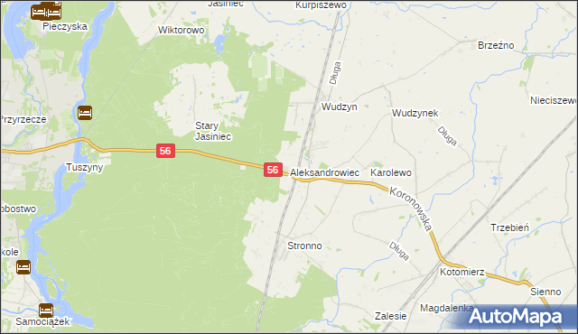 mapa Aleksandrowiec, Aleksandrowiec na mapie Targeo