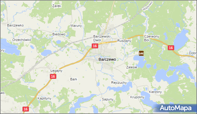 mapa Barczewo, Barczewo na mapie Targeo