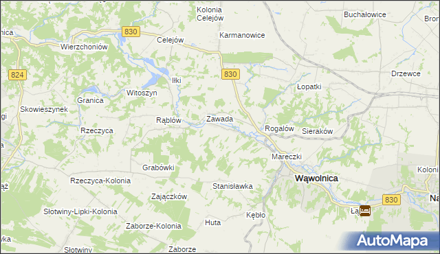 mapa Bartłomiejowice gmina Wąwolnica, Bartłomiejowice gmina Wąwolnica na mapie Targeo