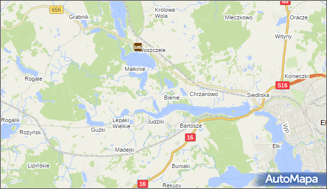mapa Bienie, Bienie na mapie Targeo