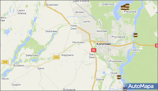 mapa Bieskowo, Bieskowo na mapie Targeo