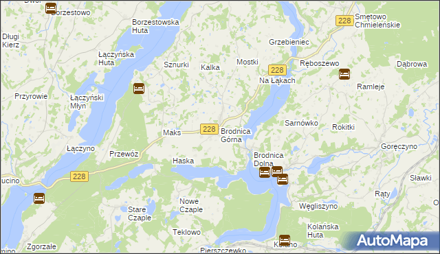 mapa Brodnica Górna, Brodnica Górna na mapie Targeo