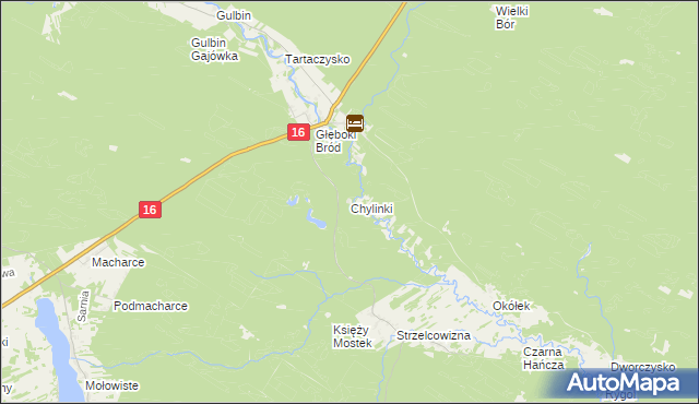 mapa Chylinki, Chylinki na mapie Targeo