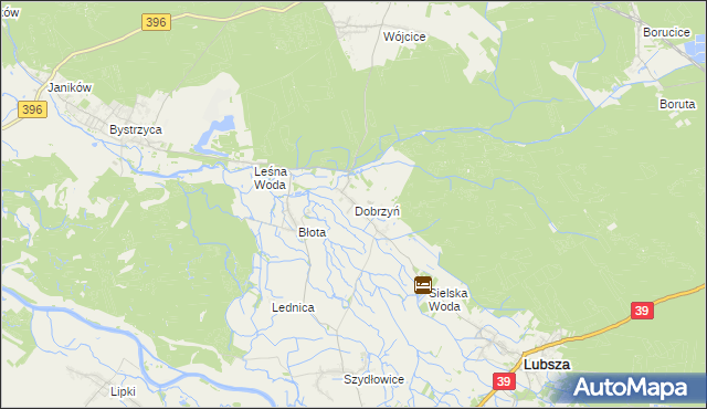 mapa Dobrzyń gmina Lubsza, Dobrzyń gmina Lubsza na mapie Targeo