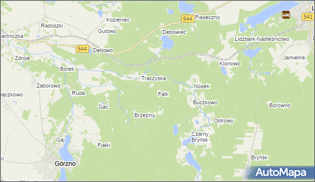 mapa Falk, Falk na mapie Targeo