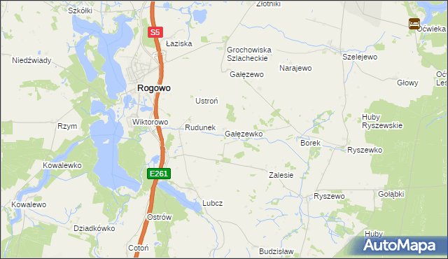 mapa Gałęzewko, Gałęzewko na mapie Targeo