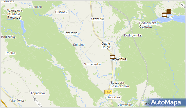 mapa Gatne Pierwsze, Gatne Pierwsze na mapie Targeo