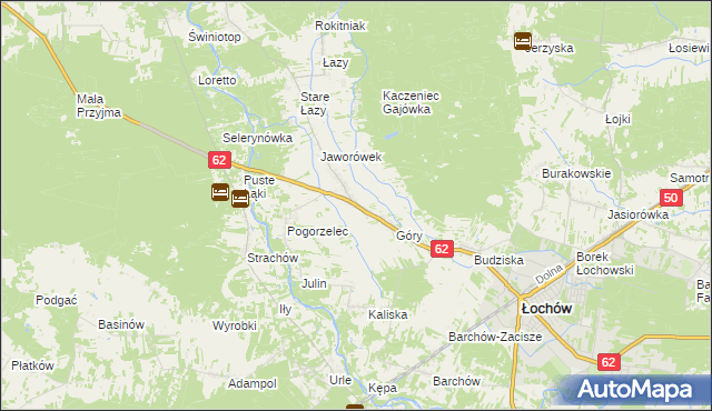mapa Gwizdały, Gwizdały na mapie Targeo