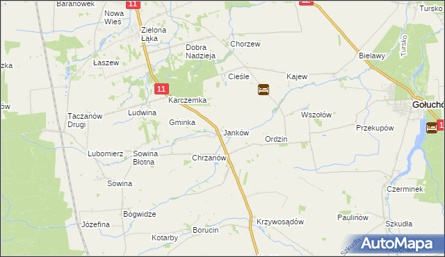 mapa Janków gmina Pleszew, Janków gmina Pleszew na mapie Targeo