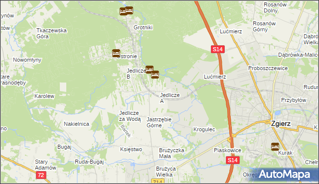 mapa Jedlicze A, Jedlicze A na mapie Targeo