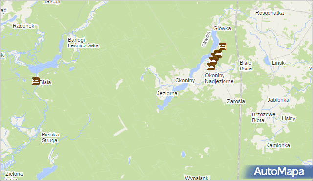 mapa Jeziorna gmina Śliwice, Jeziorna gmina Śliwice na mapie Targeo