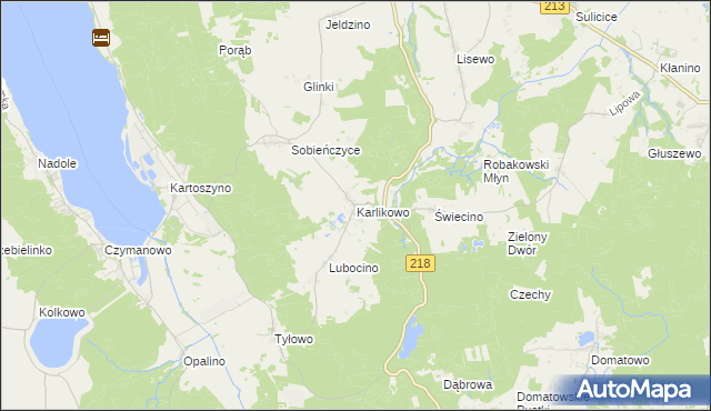 mapa Karlikowo, Karlikowo na mapie Targeo