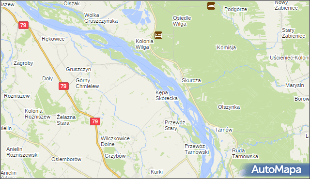 mapa Kępa Skórecka, Kępa Skórecka na mapie Targeo