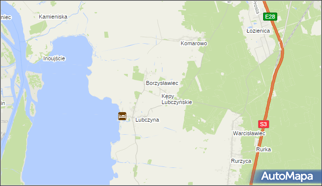 mapa Kępy Lubczyńskie, Kępy Lubczyńskie na mapie Targeo