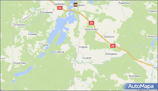 mapa Krępsk, Krępsk na mapie Targeo