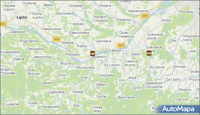 mapa Łazy Brzyńskie, Łazy Brzyńskie na mapie Targeo