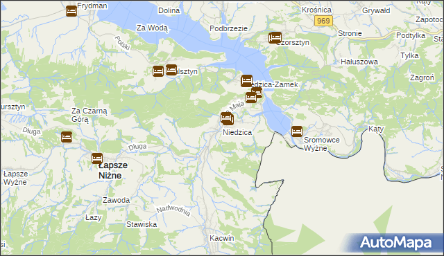 mapa Niedzica, Niedzica na mapie Targeo