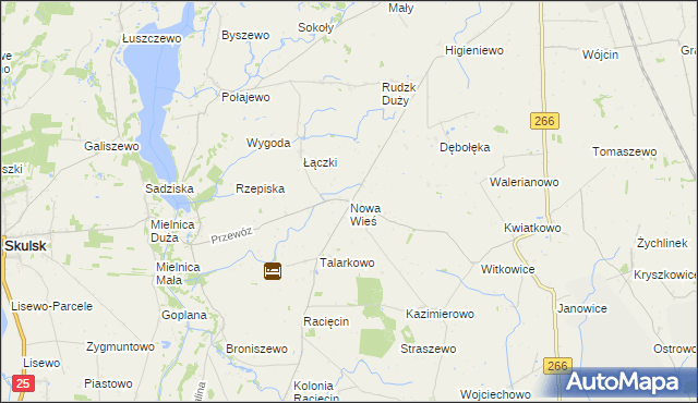 mapa Nowa Wieś gmina Piotrków Kujawski, Nowa Wieś gmina Piotrków Kujawski na mapie Targeo