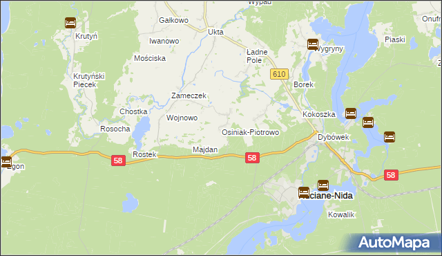 mapa Osiniak-Piotrowo, Osiniak-Piotrowo na mapie Targeo
