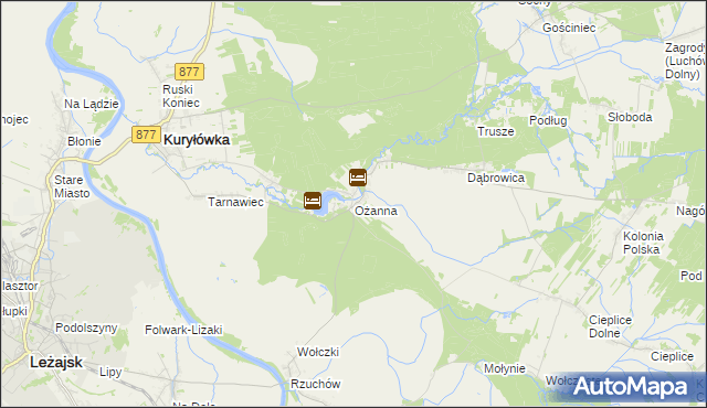 mapa Ożanna, Ożanna na mapie Targeo
