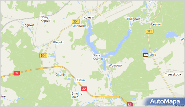 mapa Stare Kramsko, Stare Kramsko na mapie Targeo