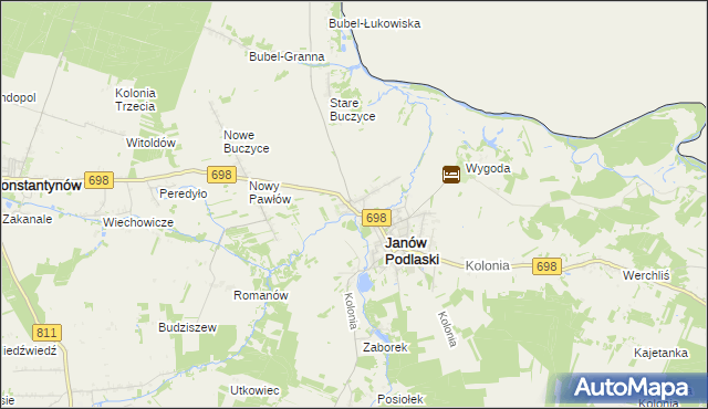 mapa Stary Pawłów, Stary Pawłów na mapie Targeo