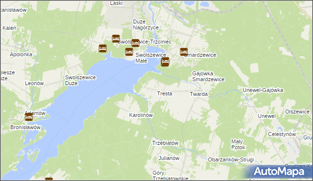 mapa Tresta, Tresta na mapie Targeo