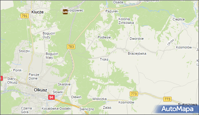 mapa Troks, Troks na mapie Targeo