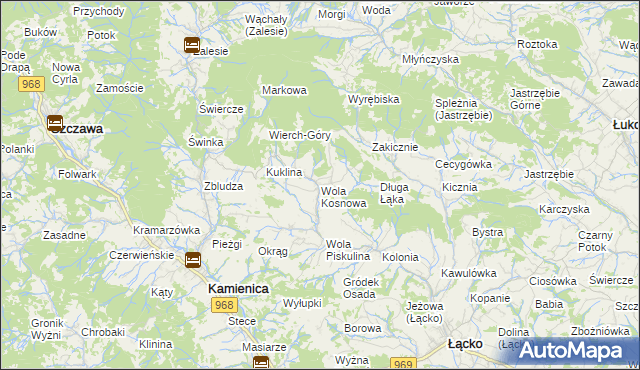 mapa Wola Kosnowa, Wola Kosnowa na mapie Targeo