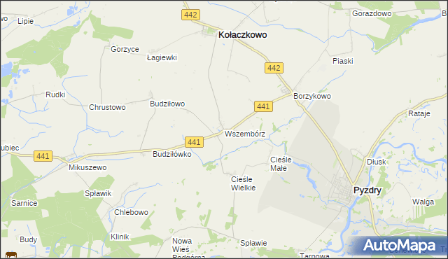 mapa Wszembórz, Wszembórz na mapie Targeo