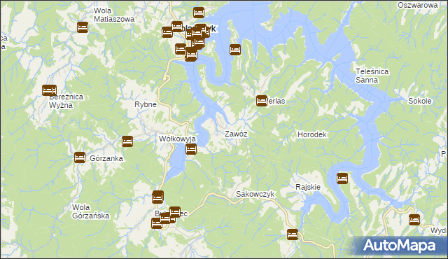 mapa Zawóz, Zawóz na mapie Targeo