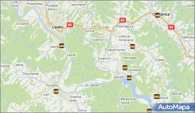mapa Zwierzyń, Zwierzyń na mapie Targeo
