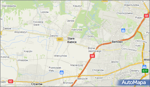 mapa Latchorzew, Latchorzew na mapie Targeo