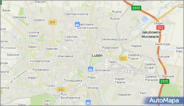 mapa Lublina, Lublin na mapie Targeo
