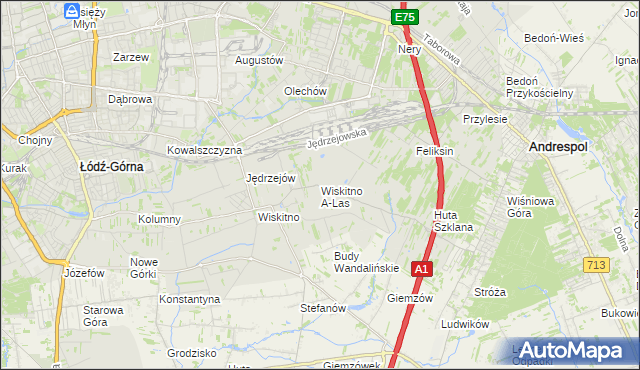 mapa Wiskitno A-Las, Wiskitno A-Las na mapie Targeo