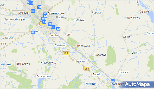 mapa Baborówko, Baborówko na mapie Targeo
