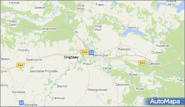 mapa Bartniczka, Bartniczka na mapie Targeo