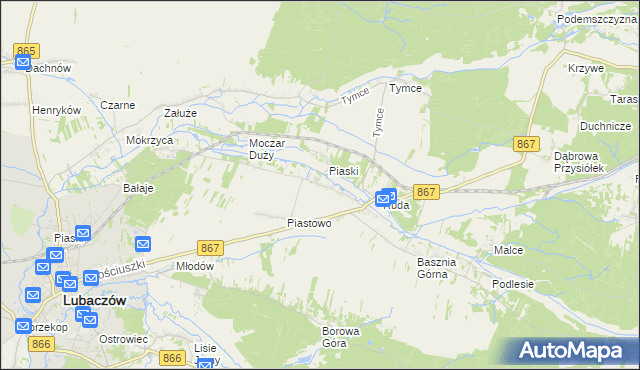 mapa Basznia Dolna, Basznia Dolna na mapie Targeo