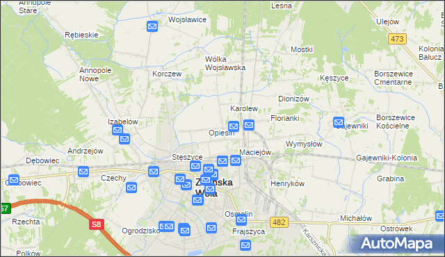 mapa Beniaminów gmina Zduńska Wola, Beniaminów gmina Zduńska Wola na mapie Targeo