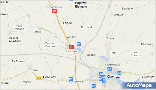mapa Bielczyny, Bielczyny na mapie Targeo