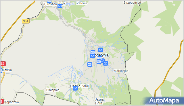 mapa Bogatynia, Bogatynia na mapie Targeo