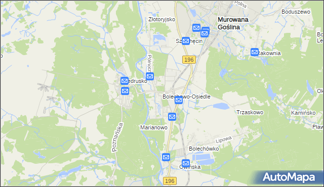 mapa Bolechowo-Osiedle, Bolechowo-Osiedle na mapie Targeo